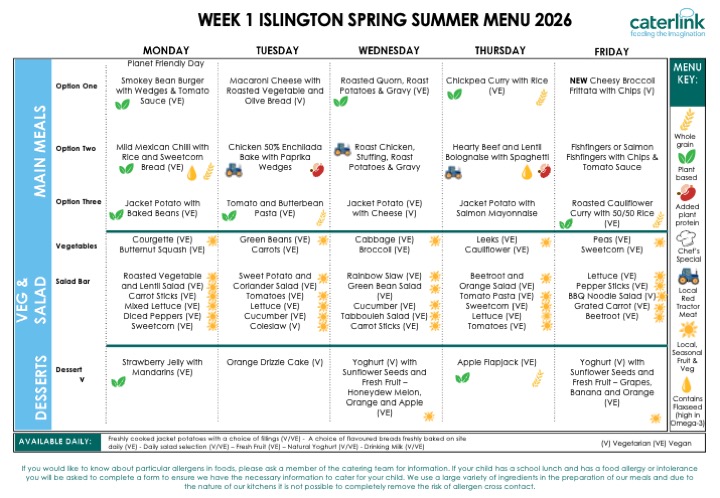 Primary Spring Summer 2026 Menu Caterlink